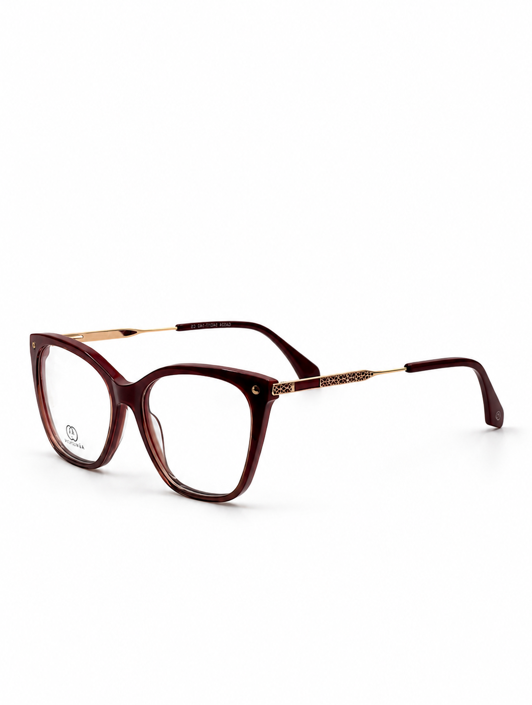 Albert Italy Wine Red & Gold Cat-Eye Frame
