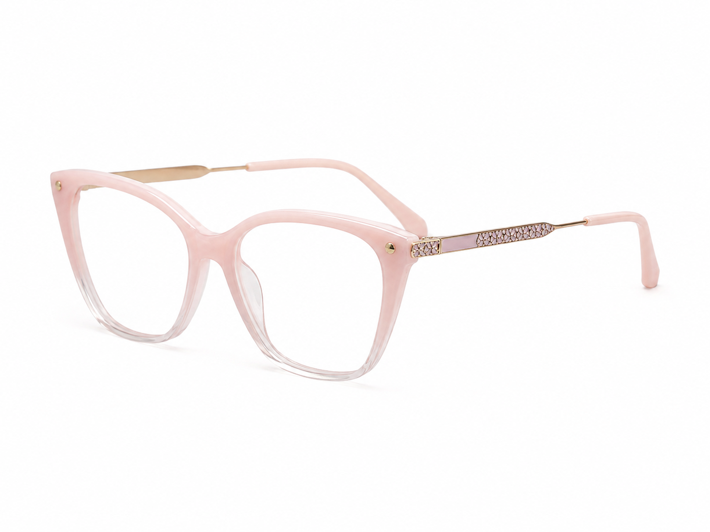 Albert Italy Blush Pink & Gold Cat-Eye Frame