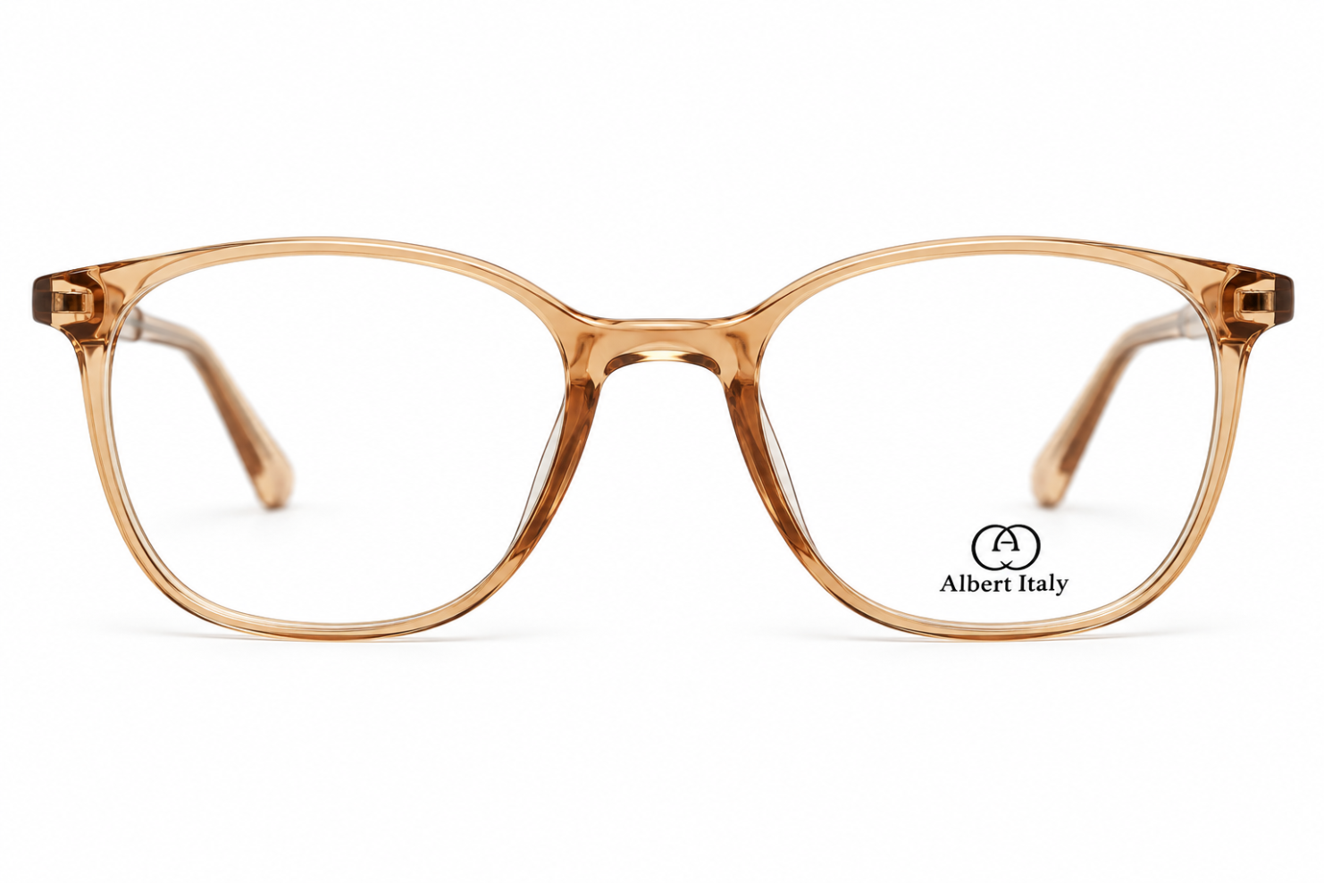Albert Italy Translucent Peach Rounded Square Frame