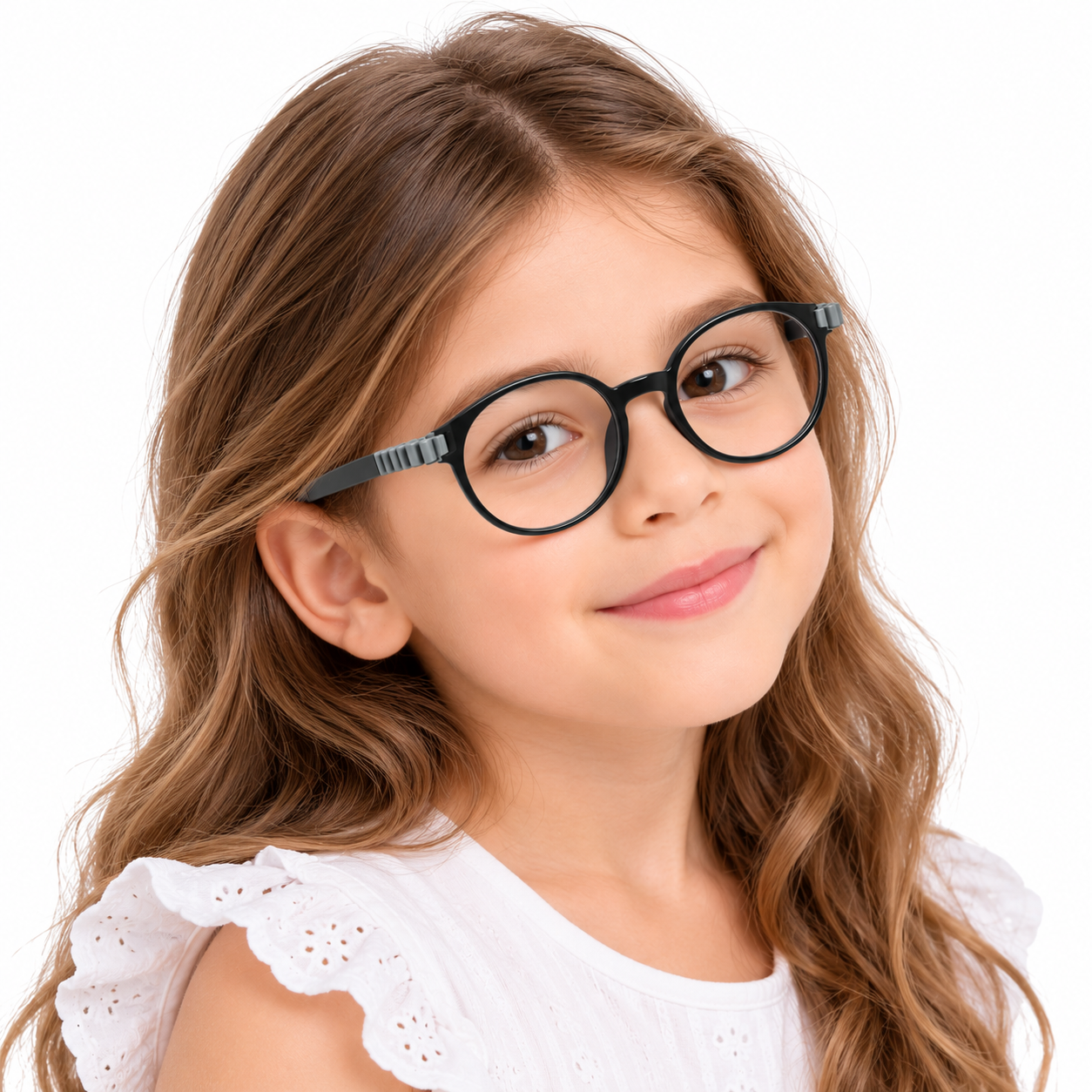 FANDO Kids Black Grey Round Frame - Image 5