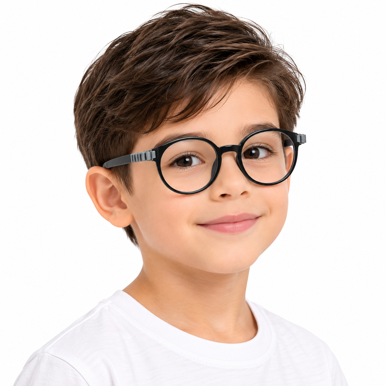 FANDO Kids Black Grey Round Frame - Image 4