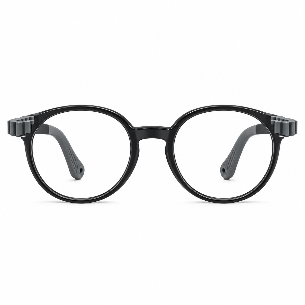 FANDO Kids Black Grey Round Frame - Image 2