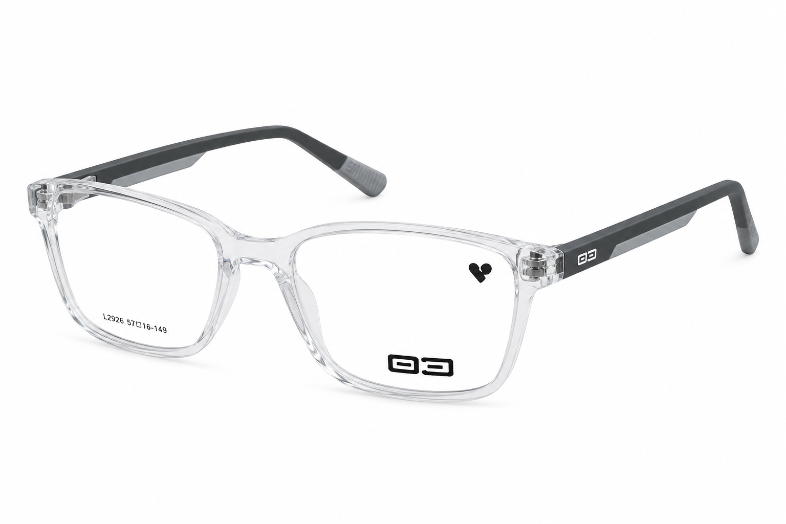 O3 Crystal Clear & Matte Black Grey Frame - Image 2