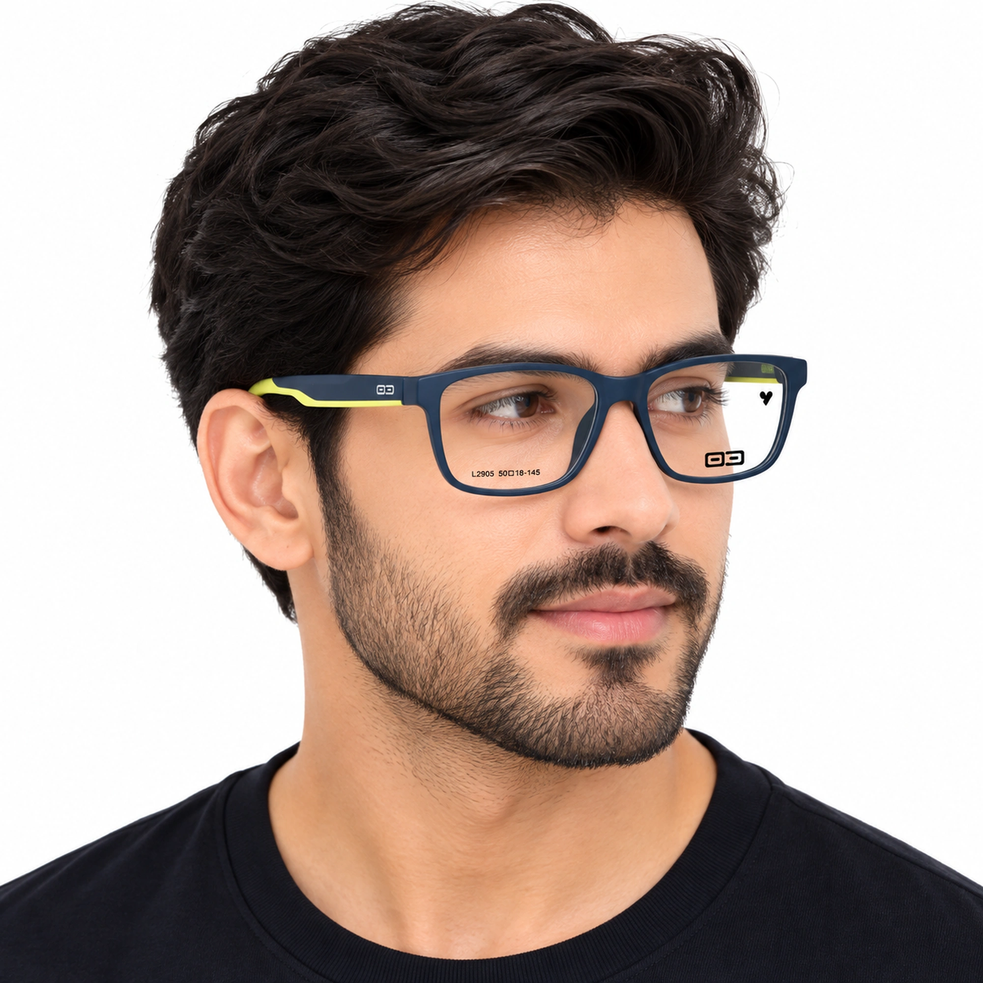 O3 Matte Navy & Lime Yellow Sport Frame - Image 5