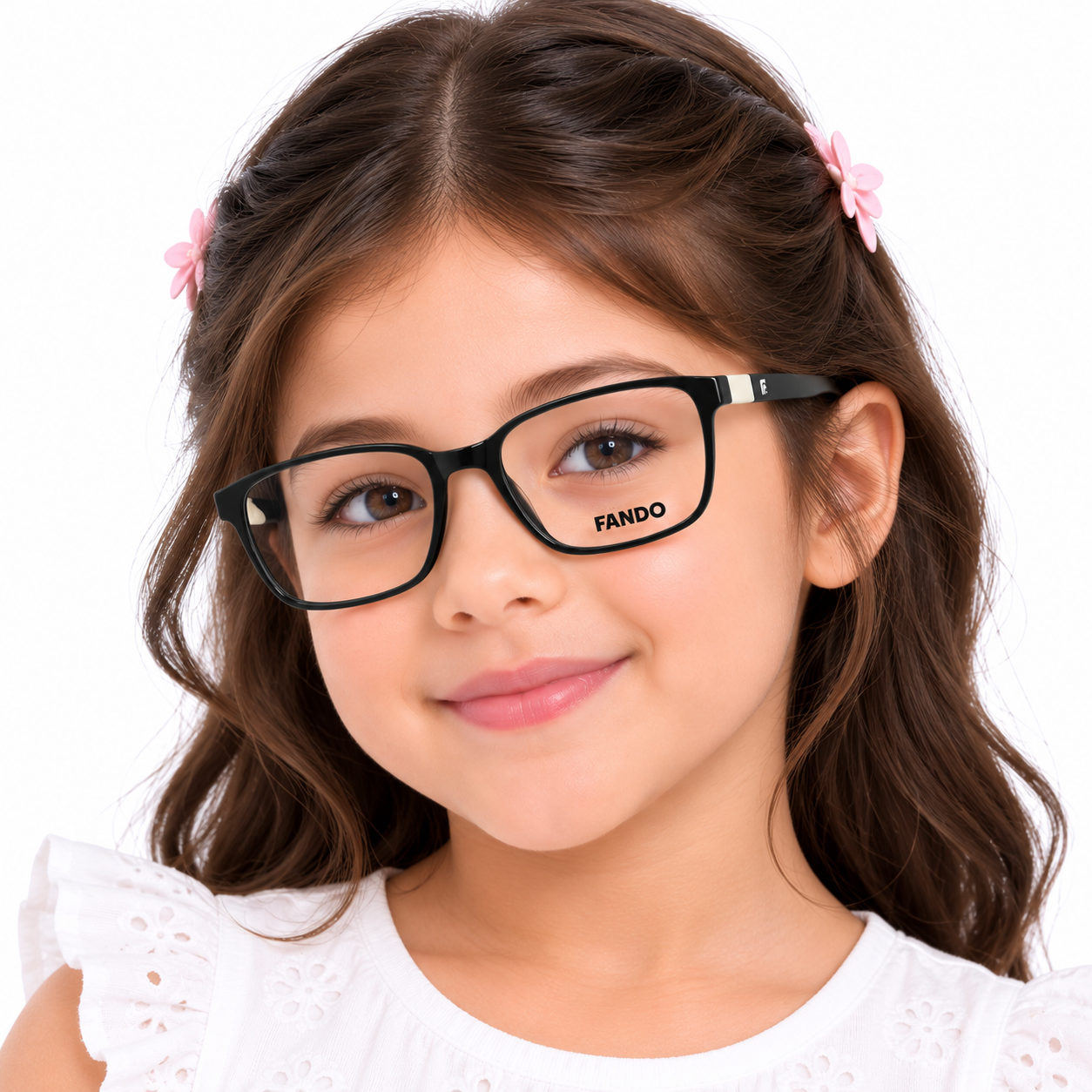 FANDO Glossy Black & Cream Round Panto Frame - Image 5